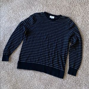 Striped knit long sleeve shirt